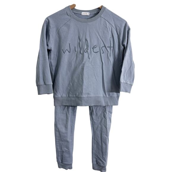 Jamie Kay Wildest Sweatshirt & Sweatpants Outfit Set Blue Size 8Y - Picture 2 of 16